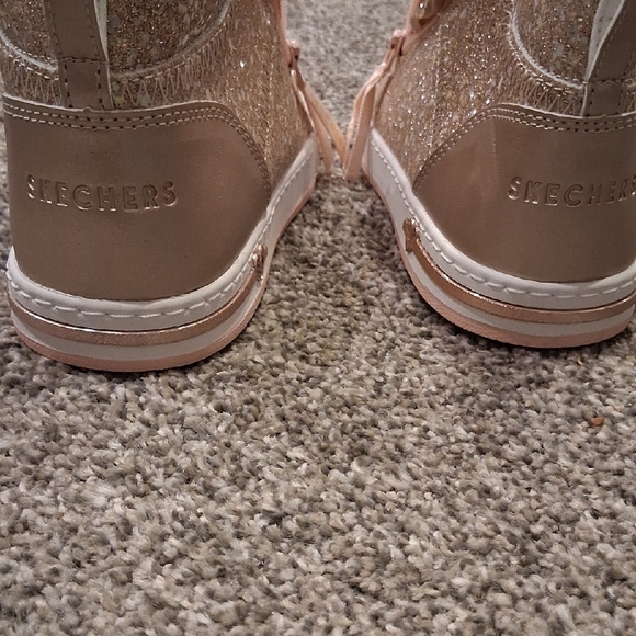 Skechers Kids Shimmering High-Top Sneakers - Gold - Picture 6 of 6
